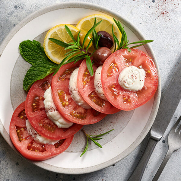 Tomato Slices With Garlic
