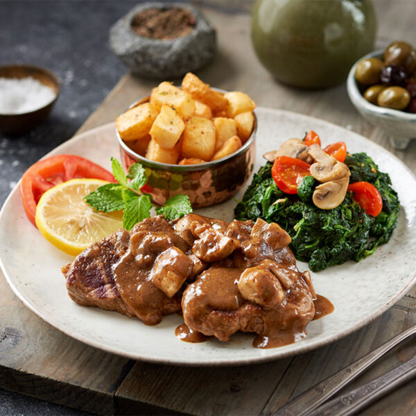 Tenderloin Steak With Pepper Sauce Al Hallab Restaurant & Sweets