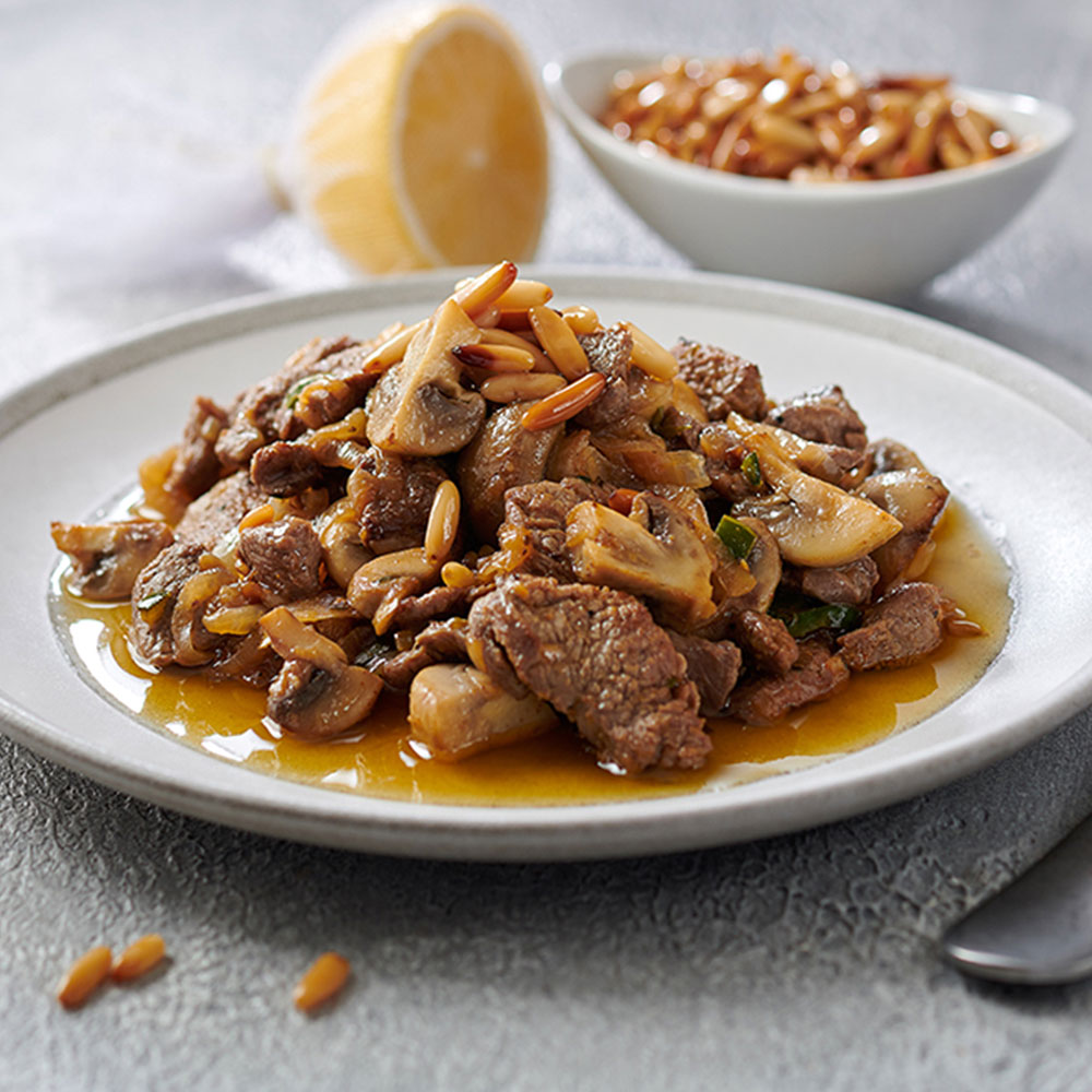 Meat With Mushroom - Al Hallab Restaurant & Sweets